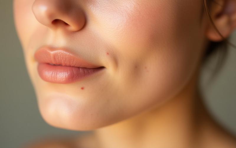 Kulit kusam dan tidak sekata sebelum rawatan mutiara